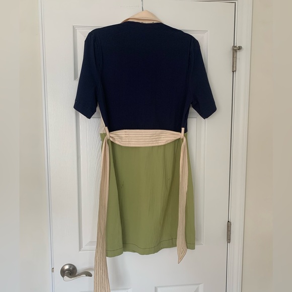 Gospell Leafage Colour Block Shirt Dress - Picture 5 of 13